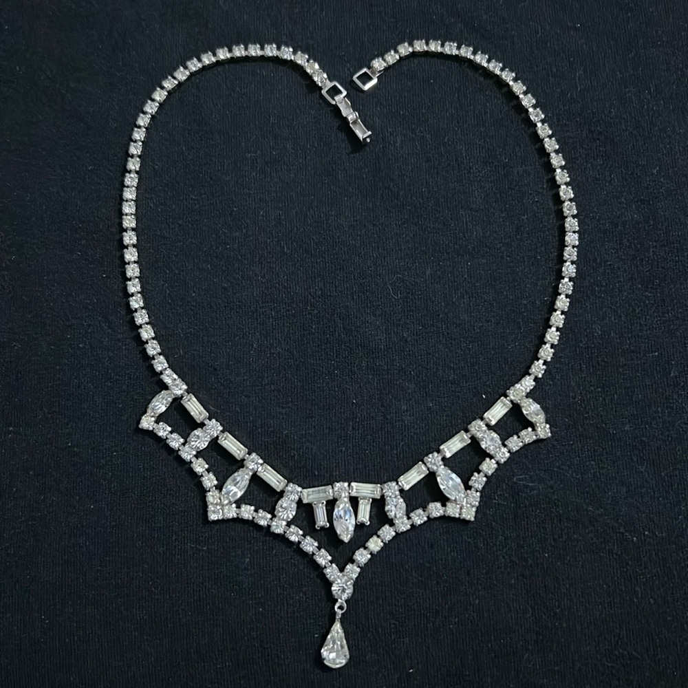 Vintage Signed KRAMER Rhinestone Necklace